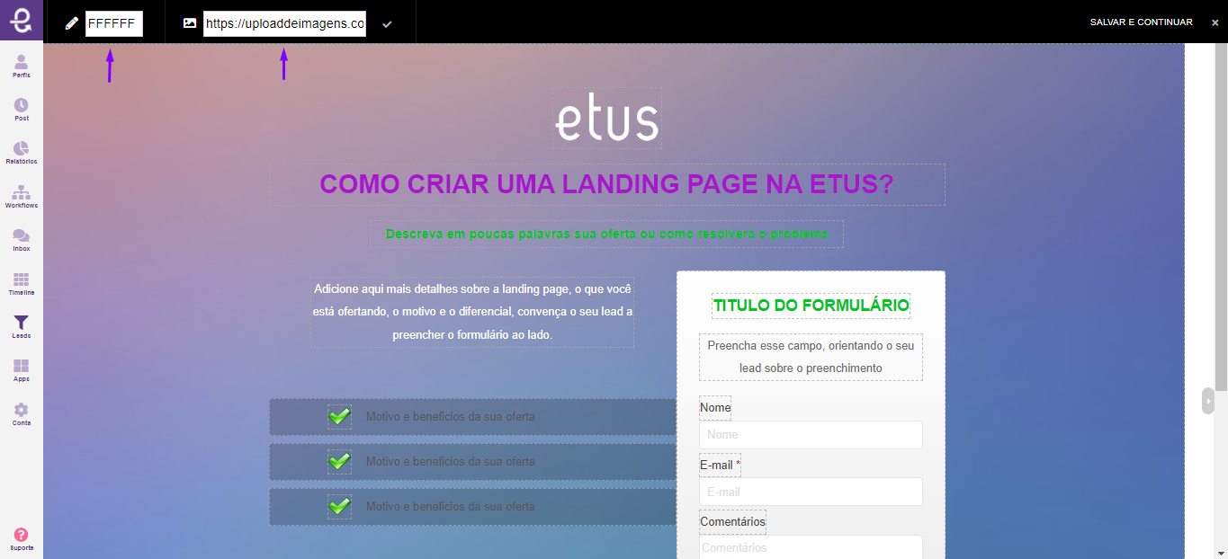  Como criar uma Landing Page na Etus